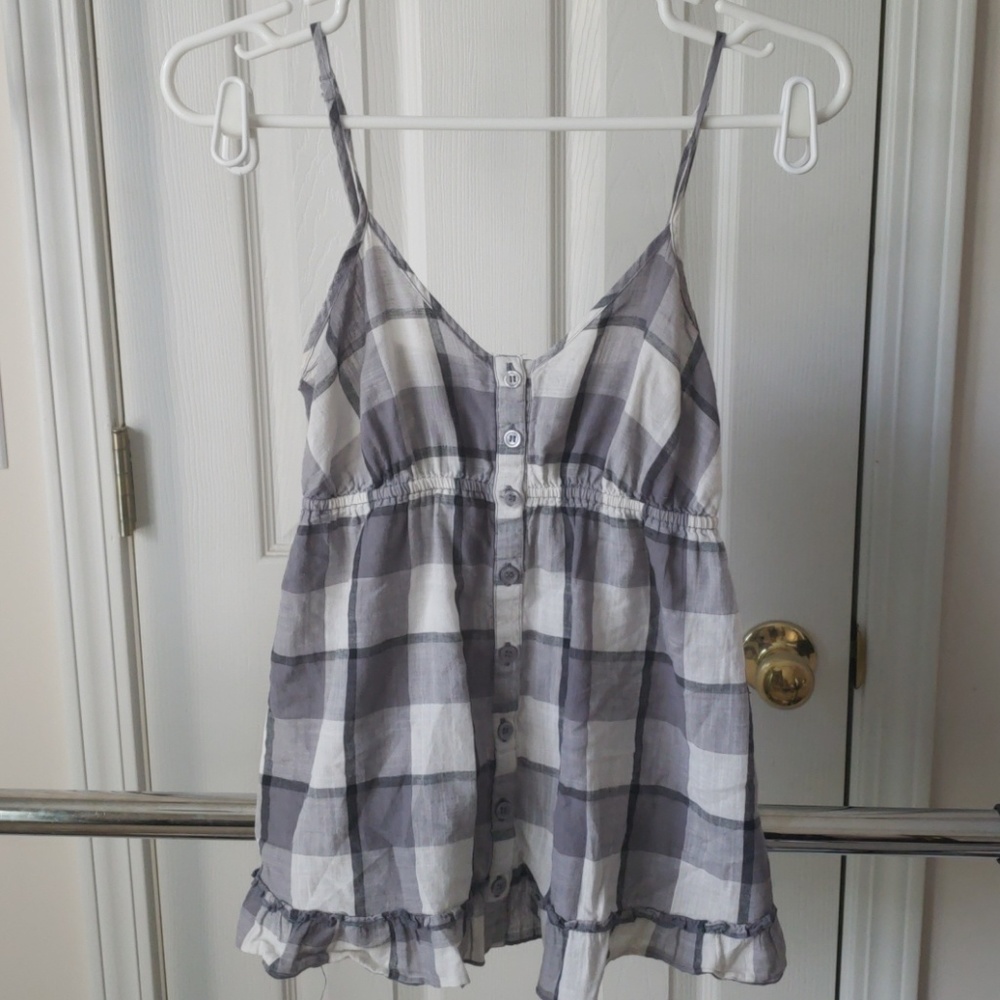 Checkered spaghetti strap shirt